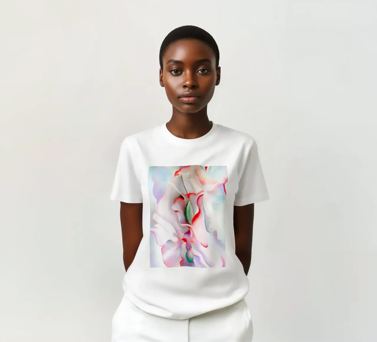 Georgia O'Keeffe - Pink sweet peas II t-shirt by Kinsley