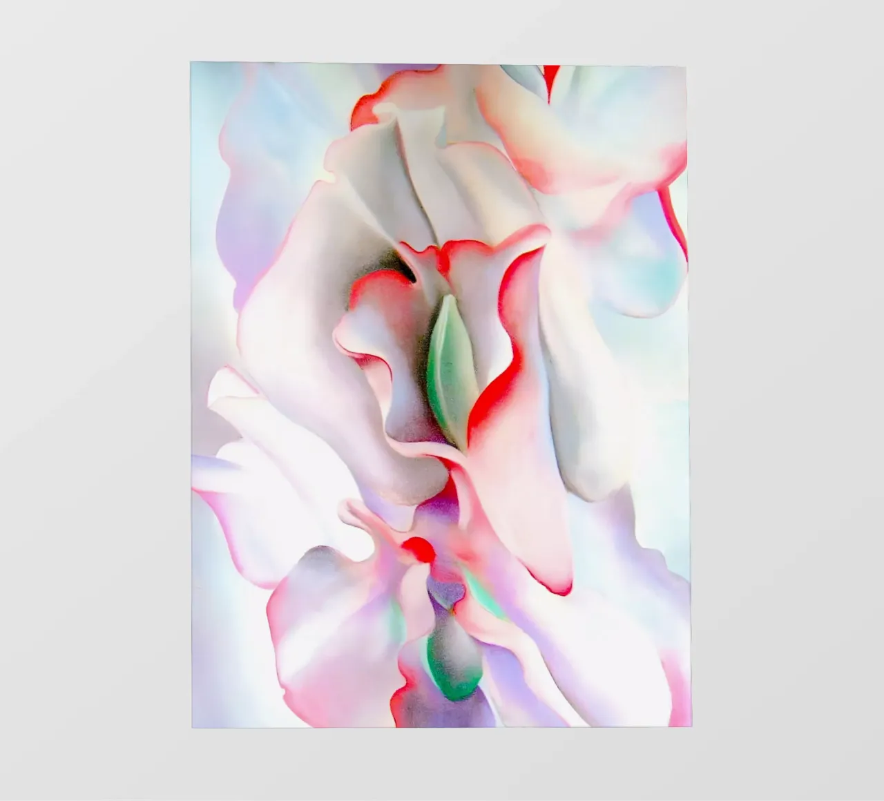 Georgia O'Keeffe - Pink sweet peas II backlit film by Kinsley