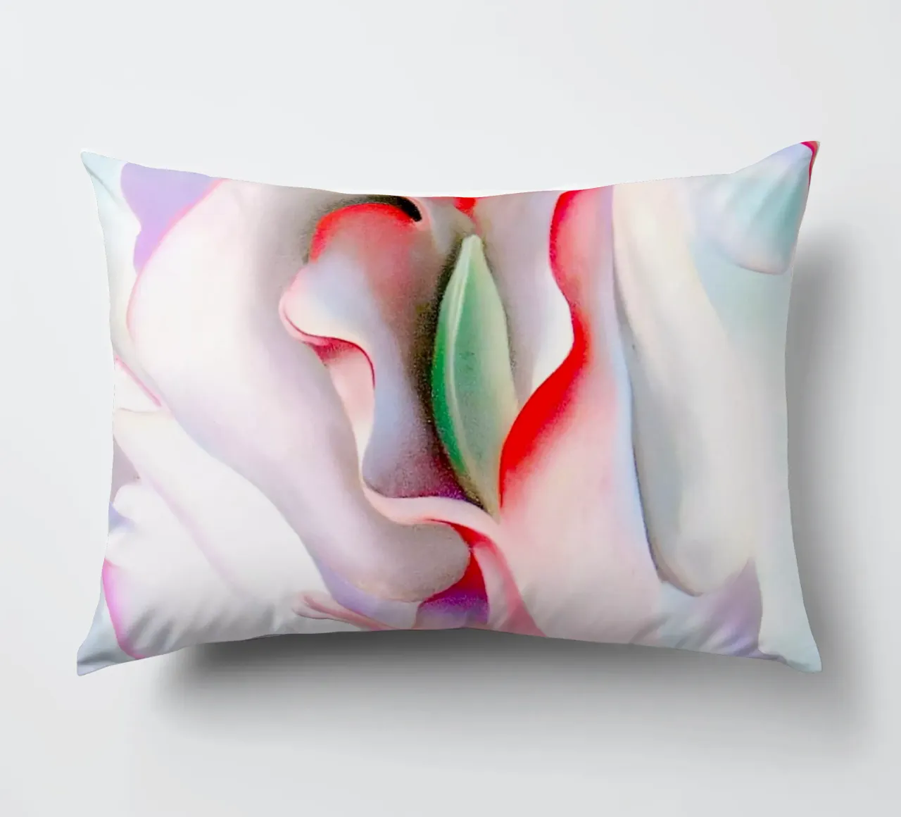 Georgia O'Keeffe - Pink sweet peas II decorative cushion by Kinsley
