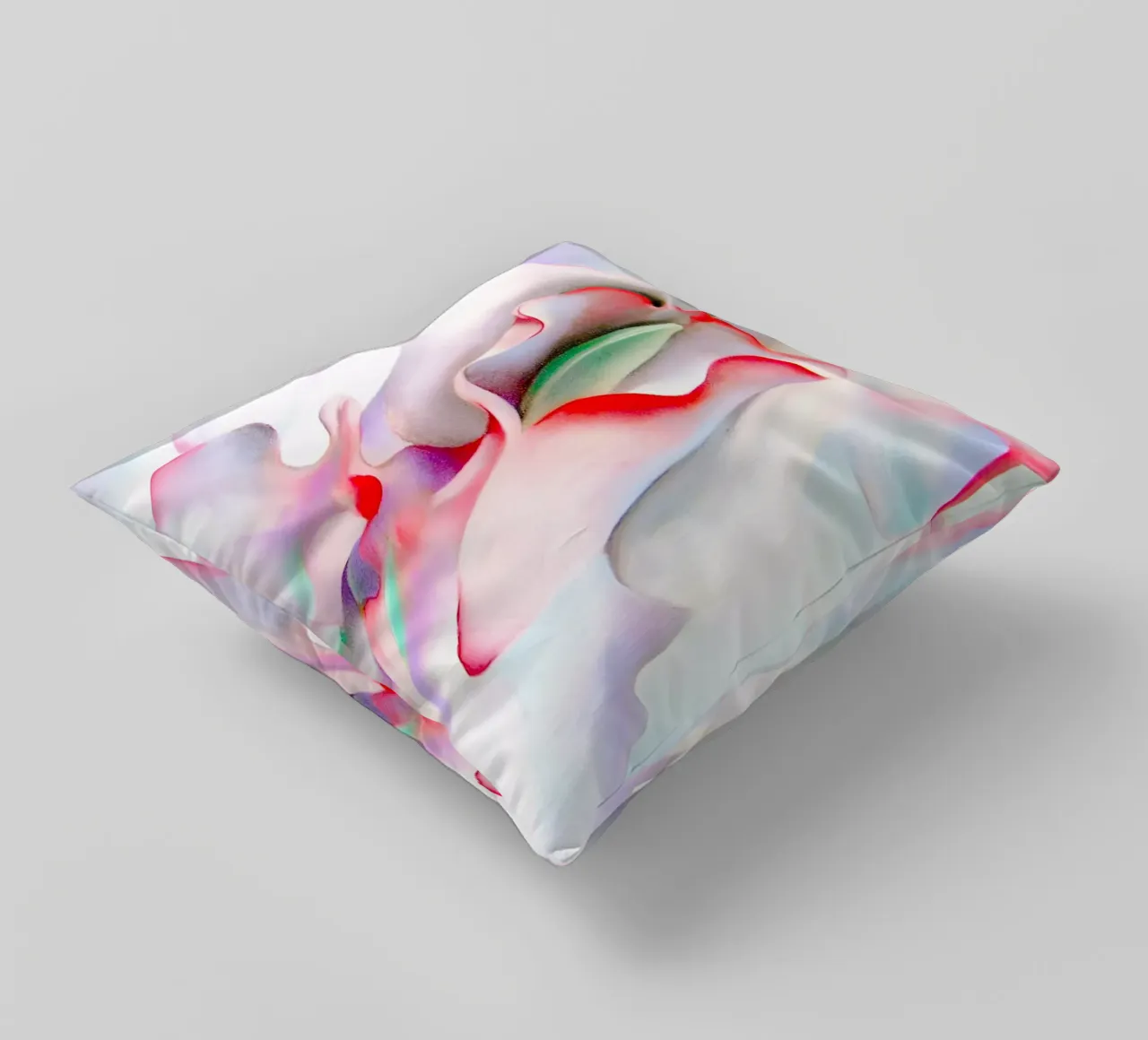 Georgia O'Keeffe - Pink sweet peas II decorative cushion by Kinsley