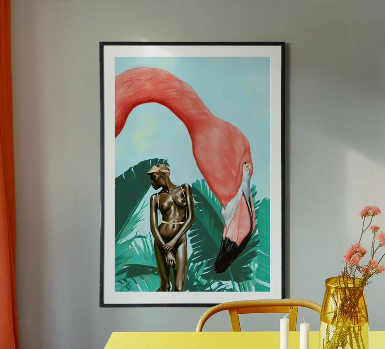 Mid Afternoon At The Plastic Garden poster con telaio in alluminio da Alexander Grahovsky