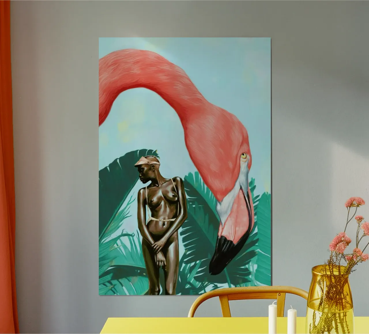 Mid Afternoon At The Plastic Garden poster con telaio in alluminio da Alexander Grahovsky