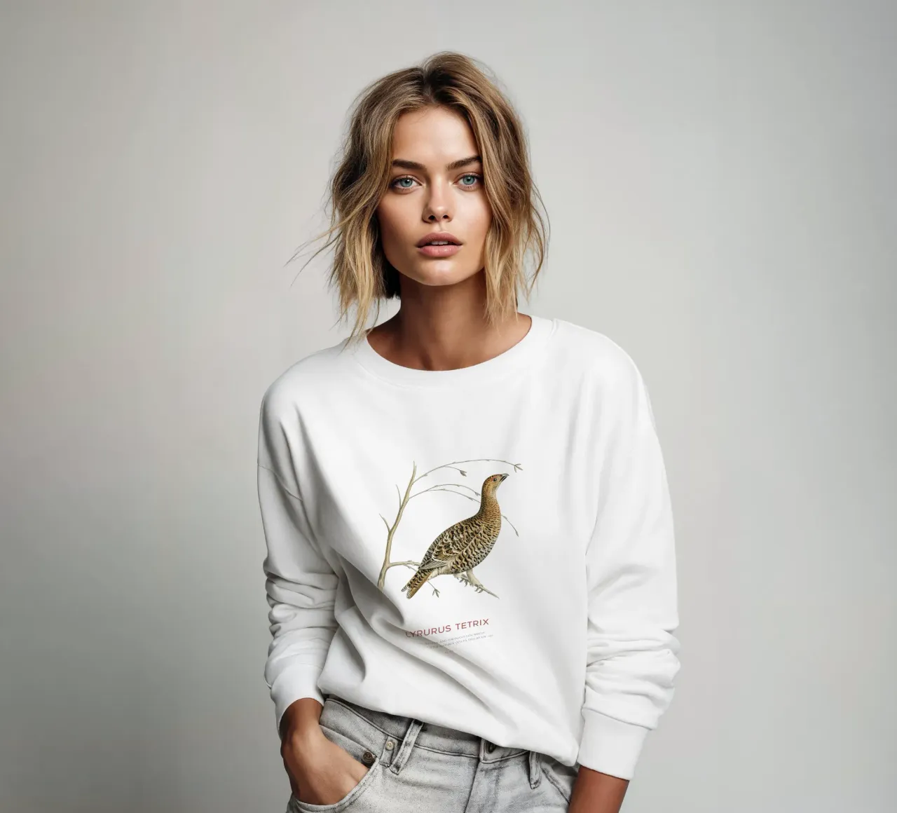 Birkhahn oder Lyrurus tetrix Sweatshirt von Vintagrafica