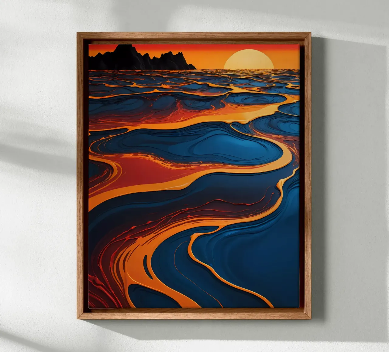 Zonsondergang Symfonie canvas met Baklijst van Artistic-shop