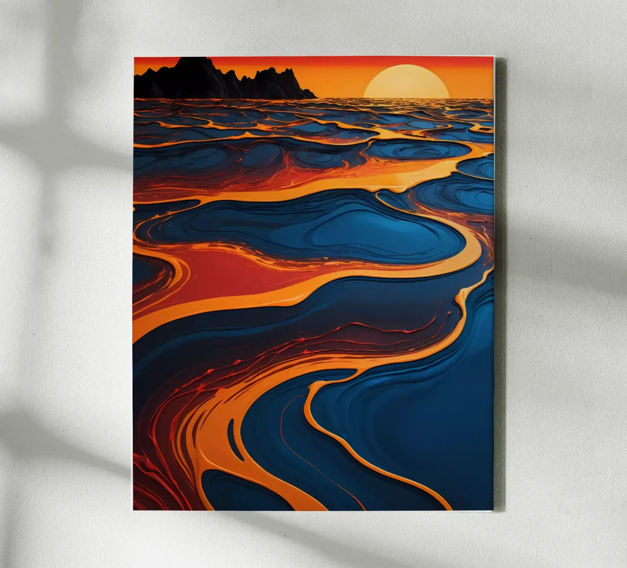 Zonsondergang Symfonie canvas met Baklijst van Artistic-shop