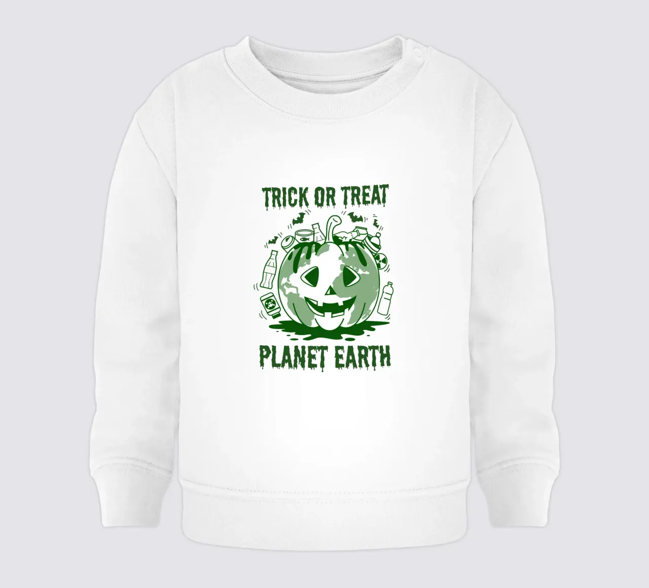 Trick or Treat Planet Earth baby sweatshirt by cafelab