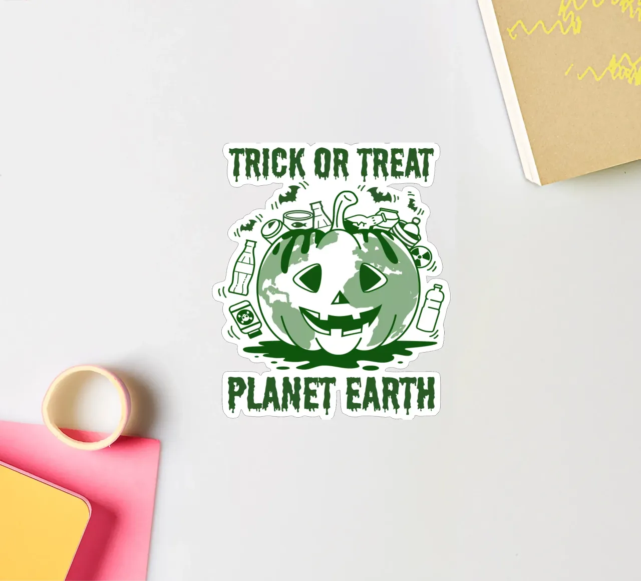 Süßes oder Saures - Planet Erde Sticker von cafelab