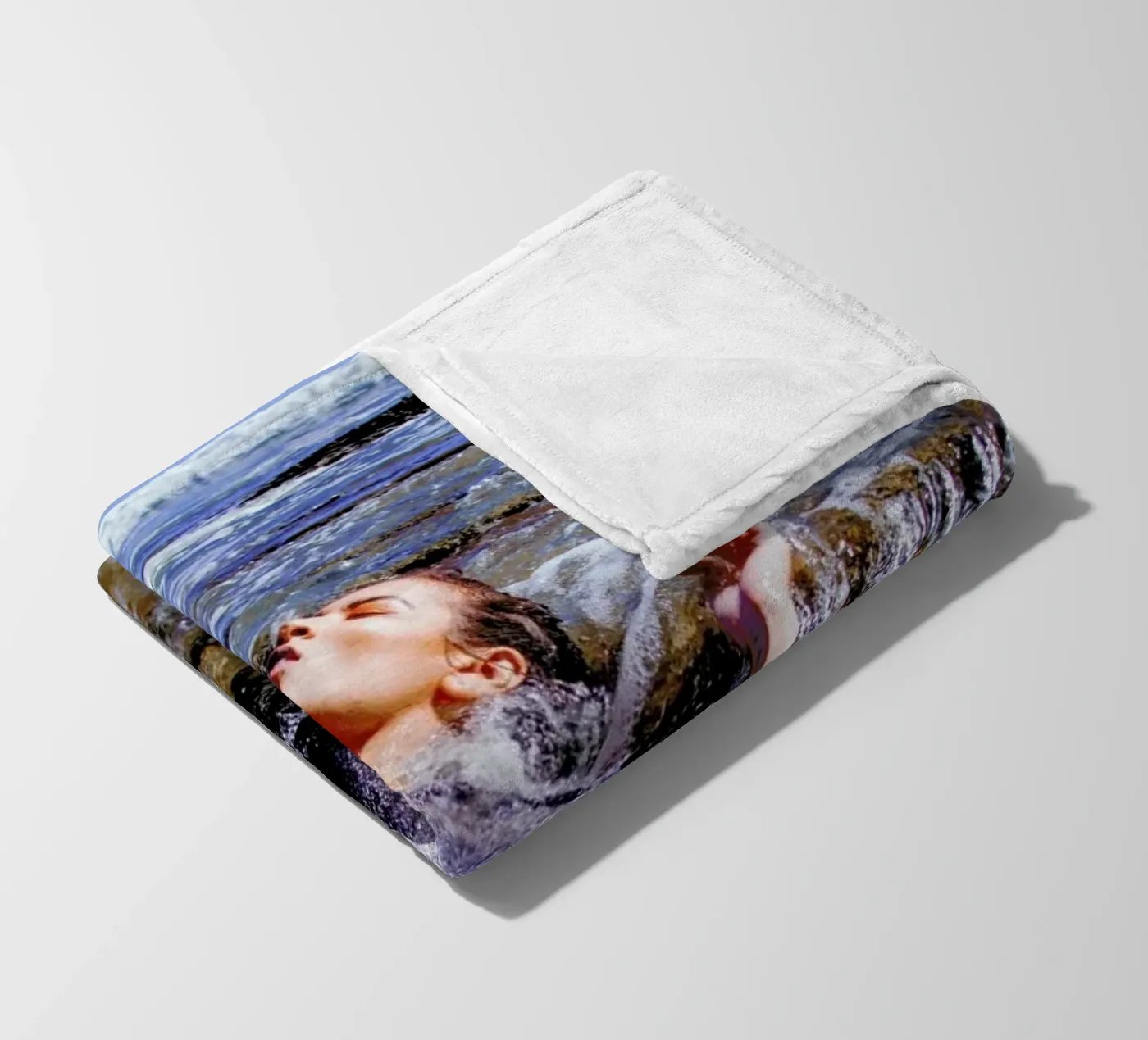 Tide Pools fleece blanket by Aysha Banos