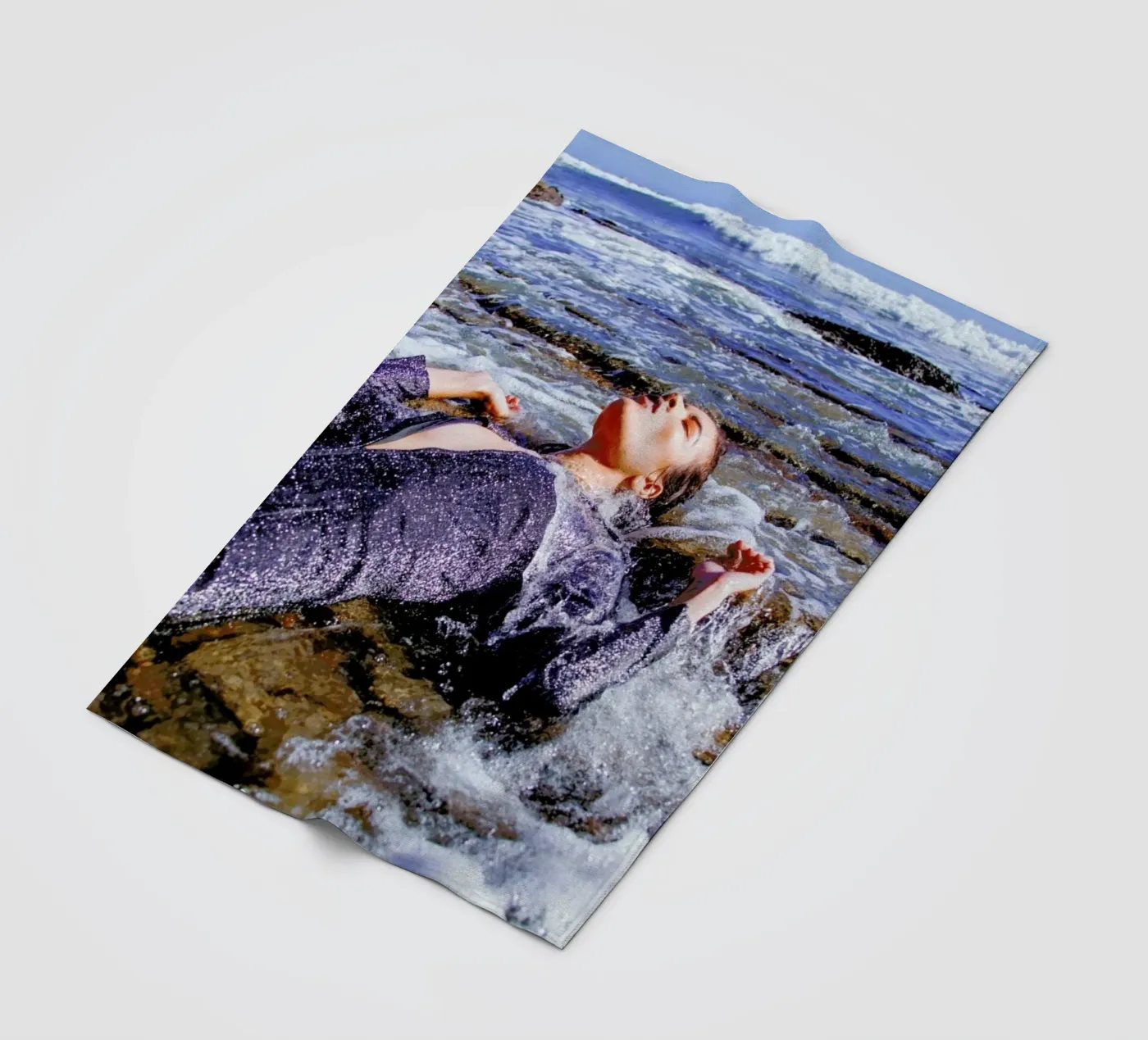 Tide Pools fleece blanket by Aysha Banos