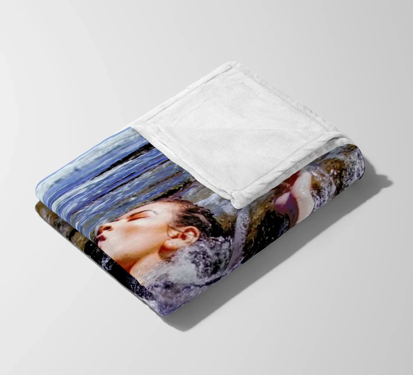 Tide Pools fleece blanket by Aysha Banos