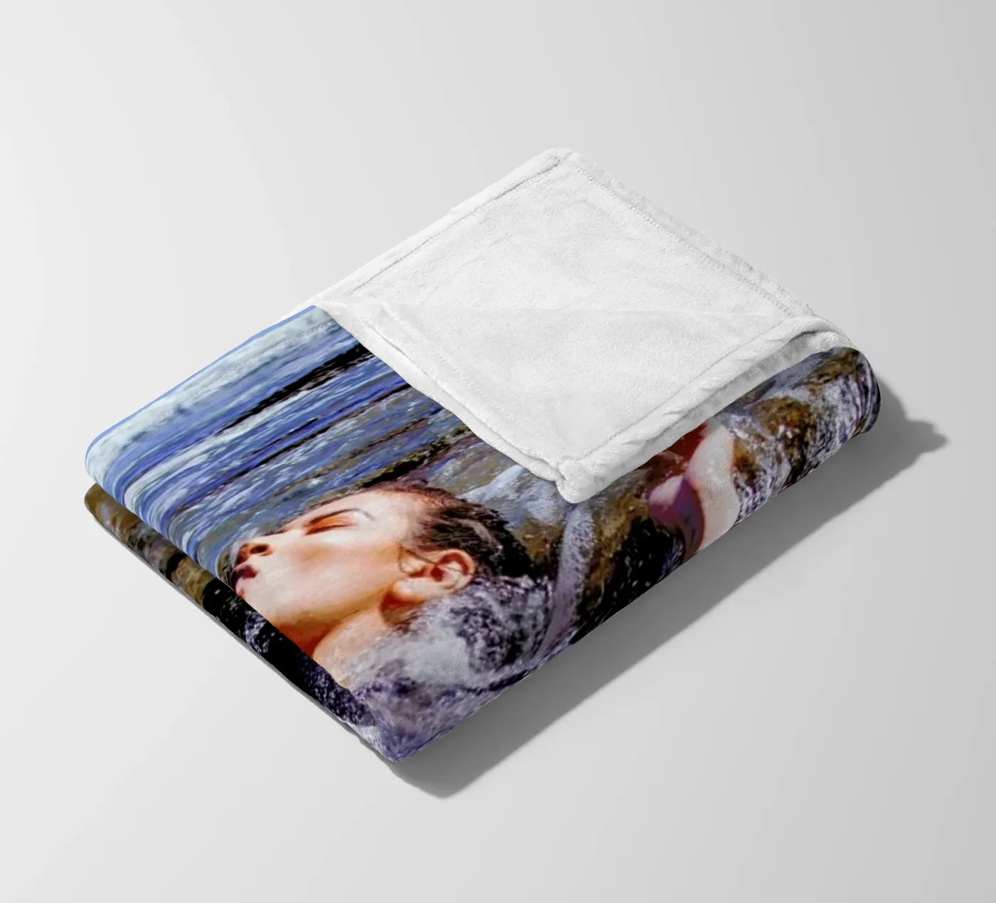 Tide Pools fleece blanket by Aysha Banos
