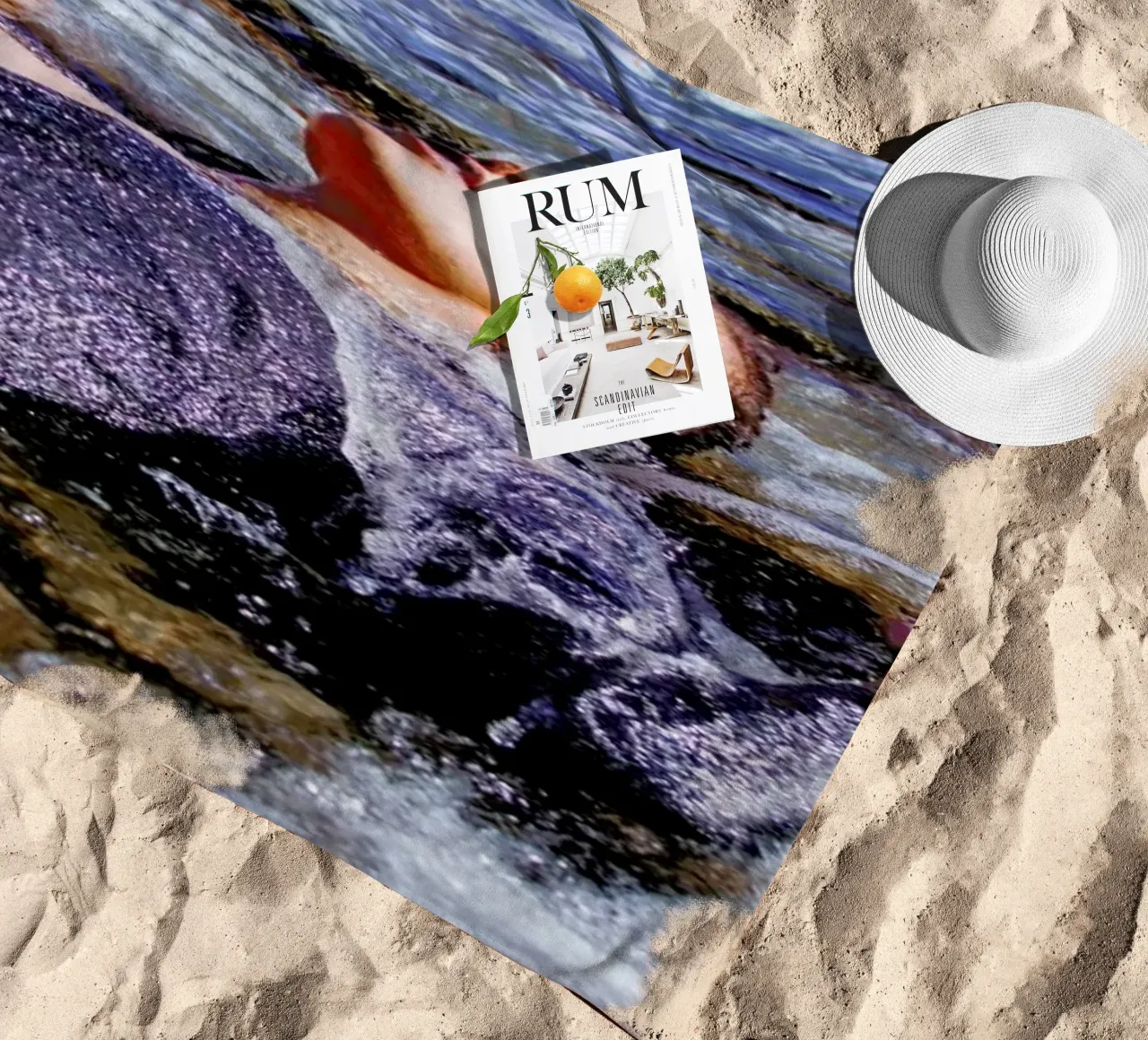 Tide Pools beach towel by Aysha Banos