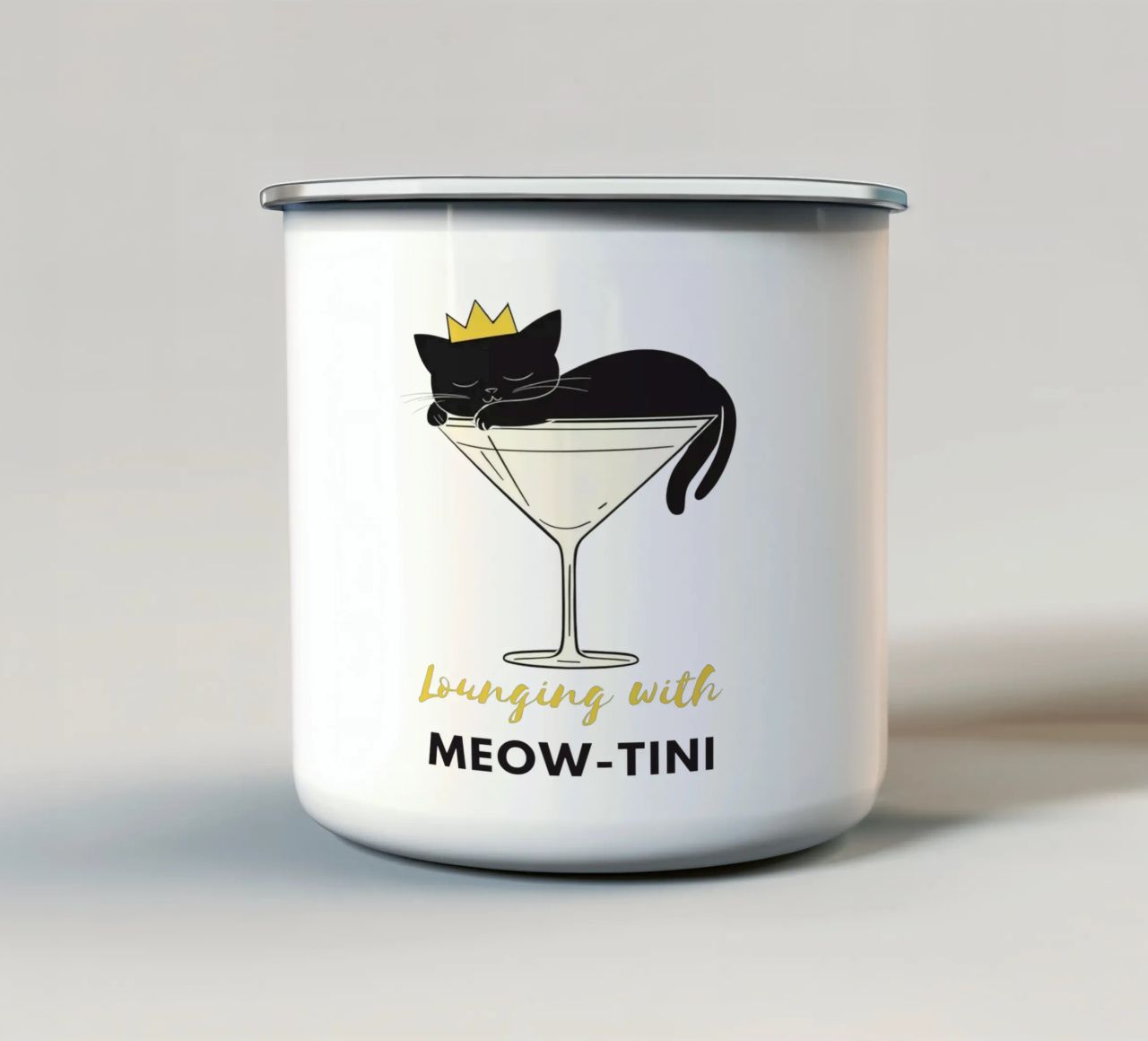 Gatto pigro tazza in smalto da Street Boutique