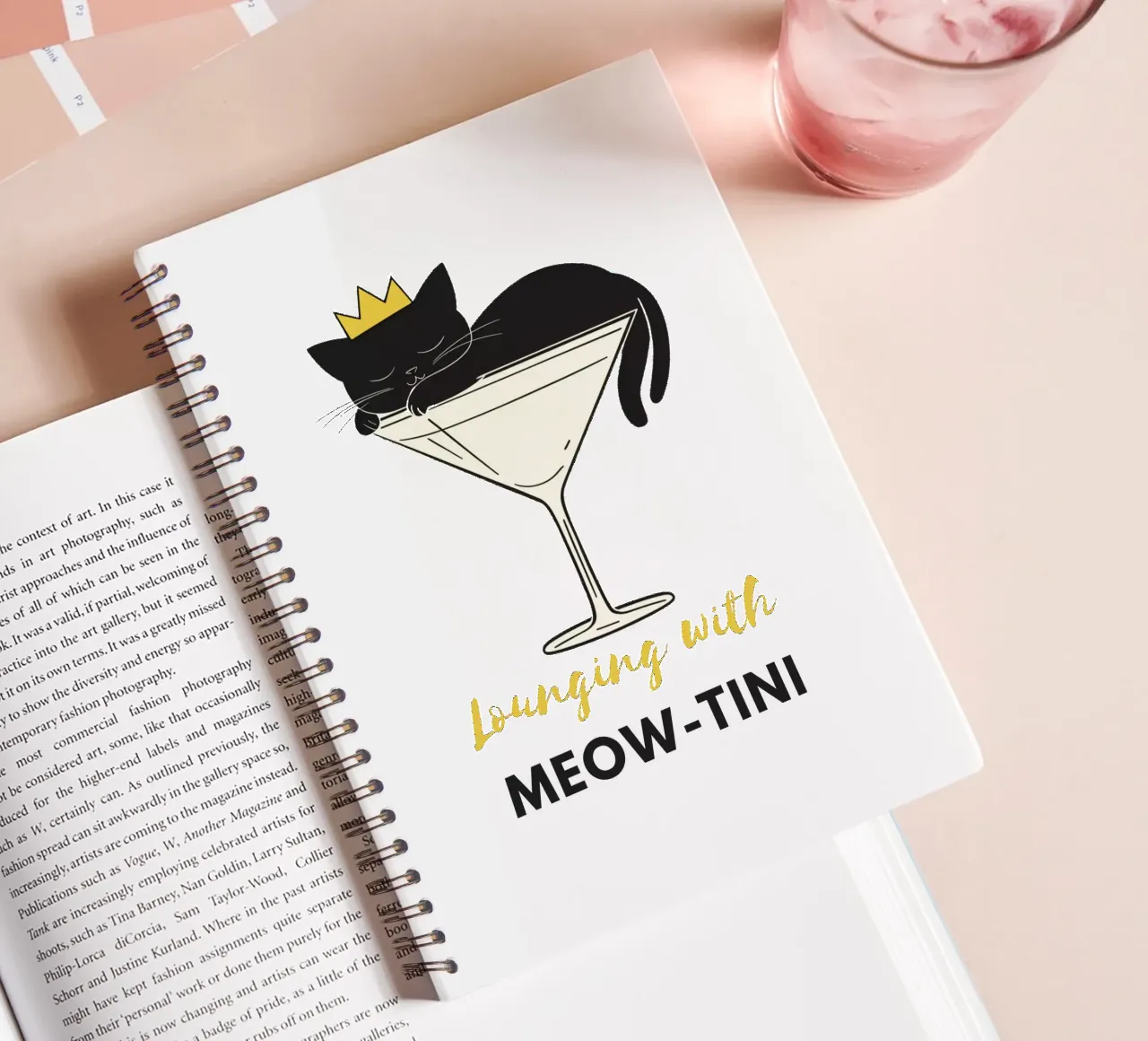 Lazy Cat spiral notebook by Street Boutique