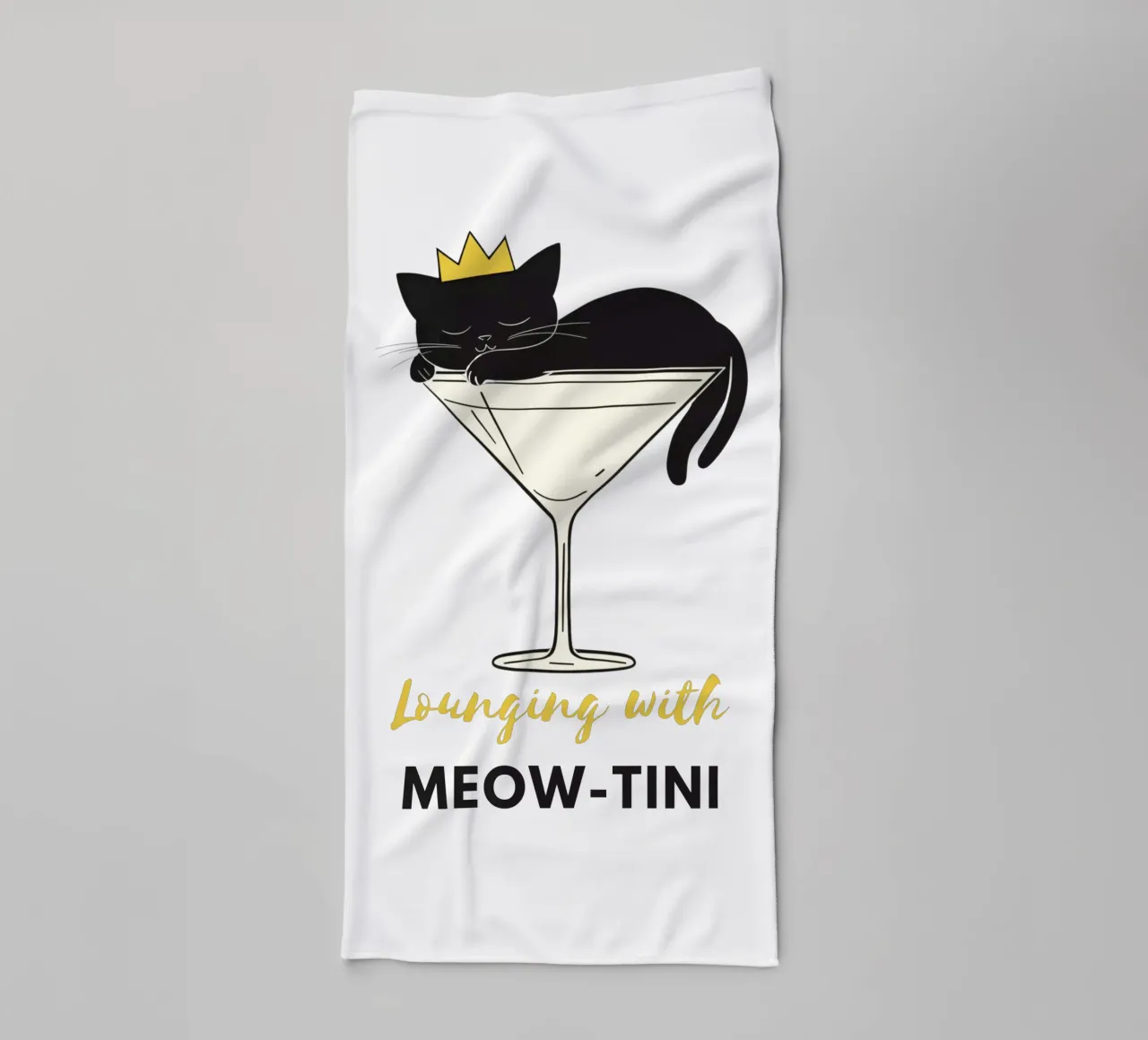 Chat paresseux serviette de bain de Street Boutique