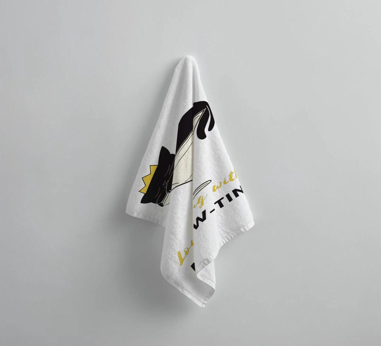 Lazy Cat towel by Street Boutique