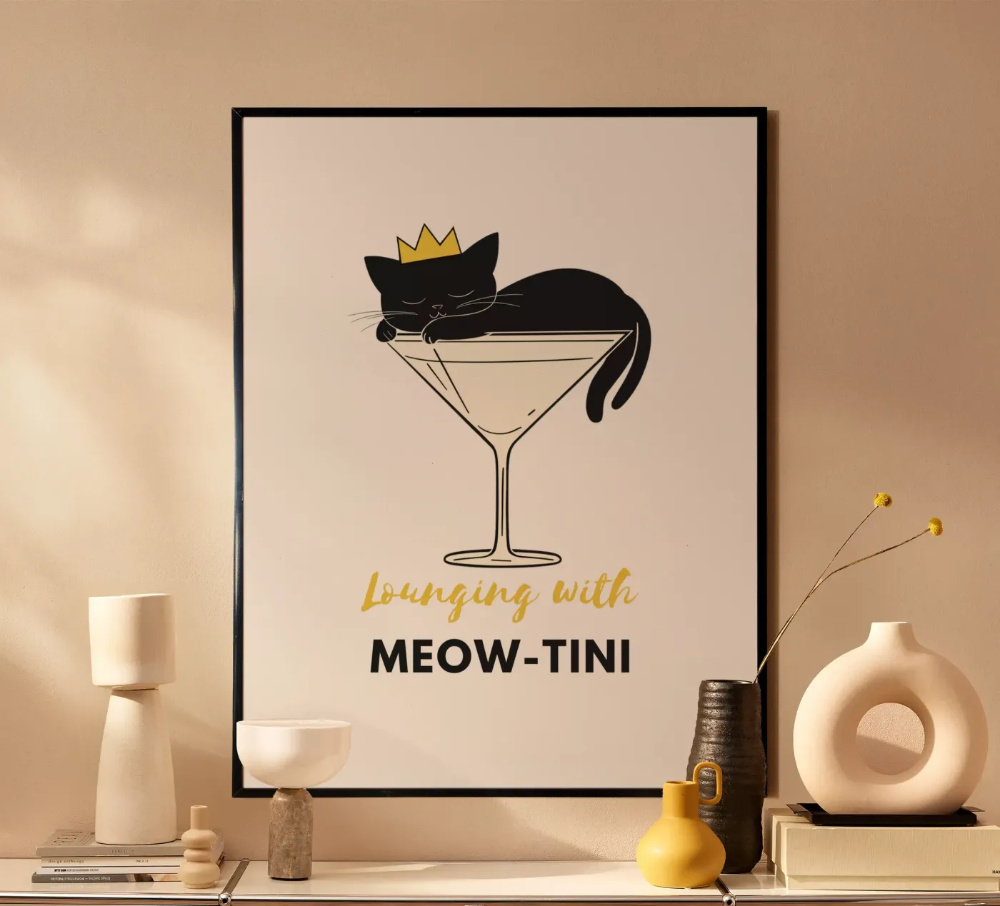 Luie kat poster van Street Boutique