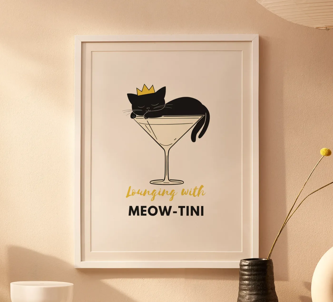 Luie kat poster van Street Boutique