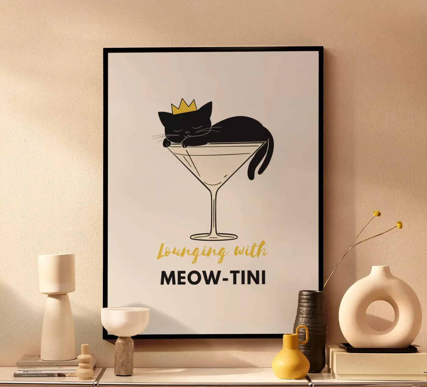 Luie kat poster van Street Boutique