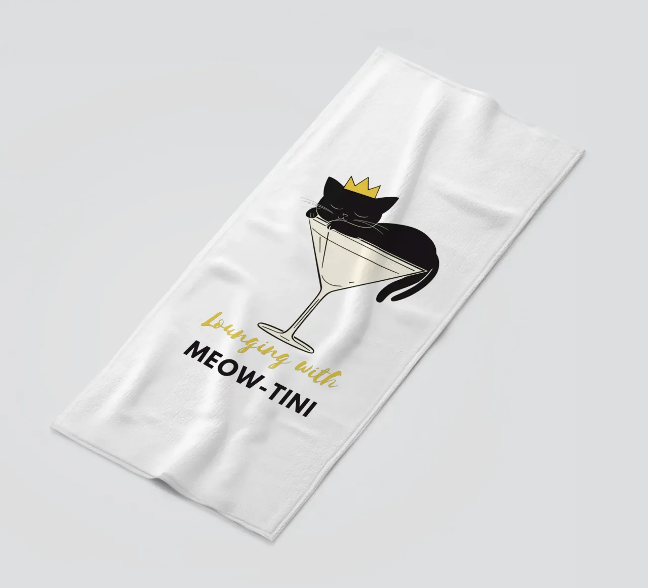 Lazy Cat beach towel by Street Boutique