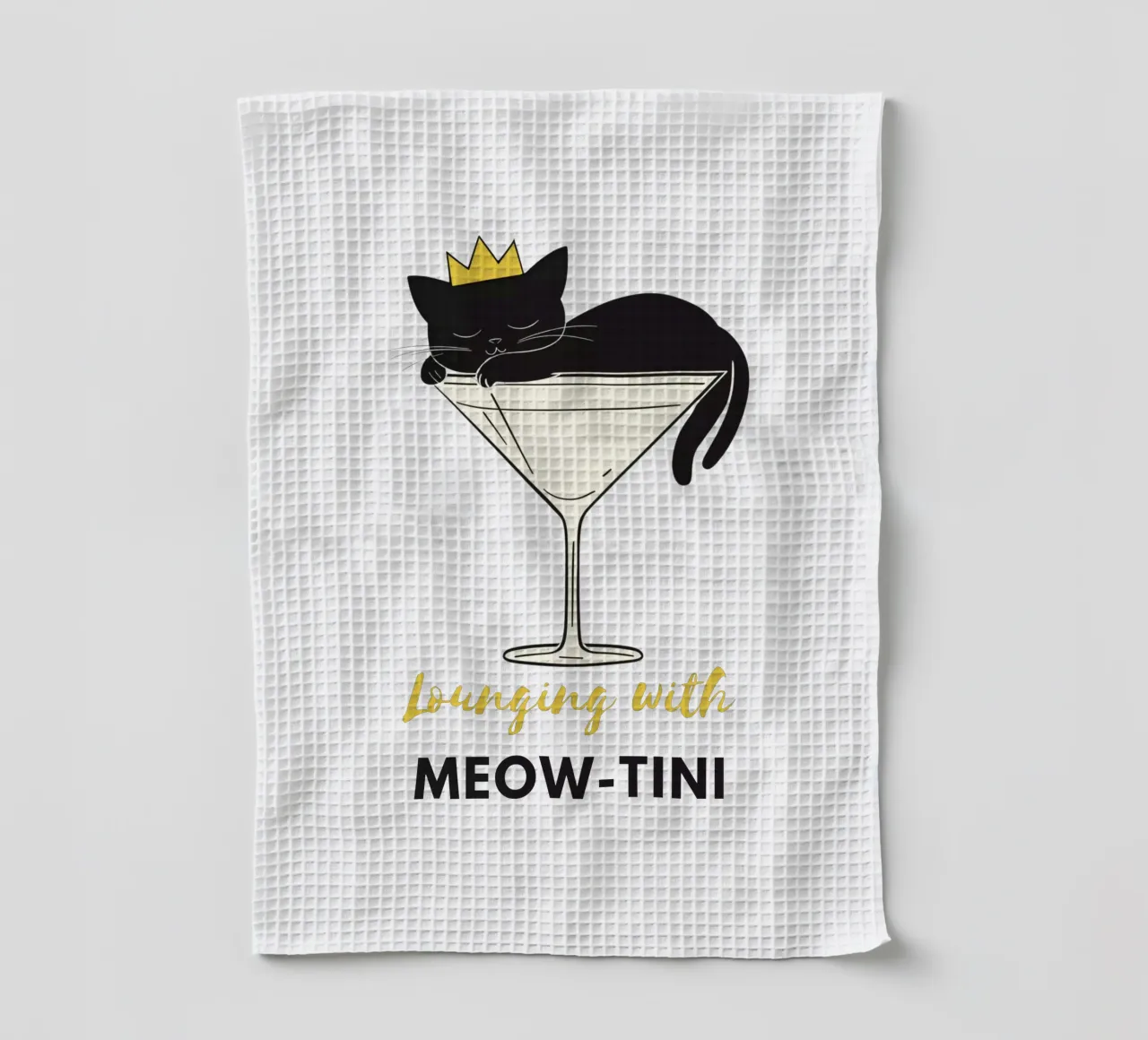 Lazy Cat tea towel by Street Boutique