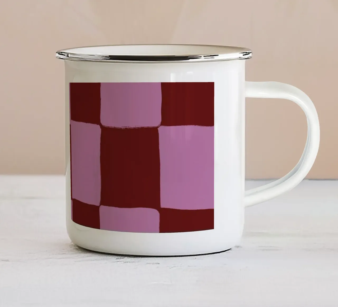 Berry Check tazza in smalto da Studio ROSAGRAU