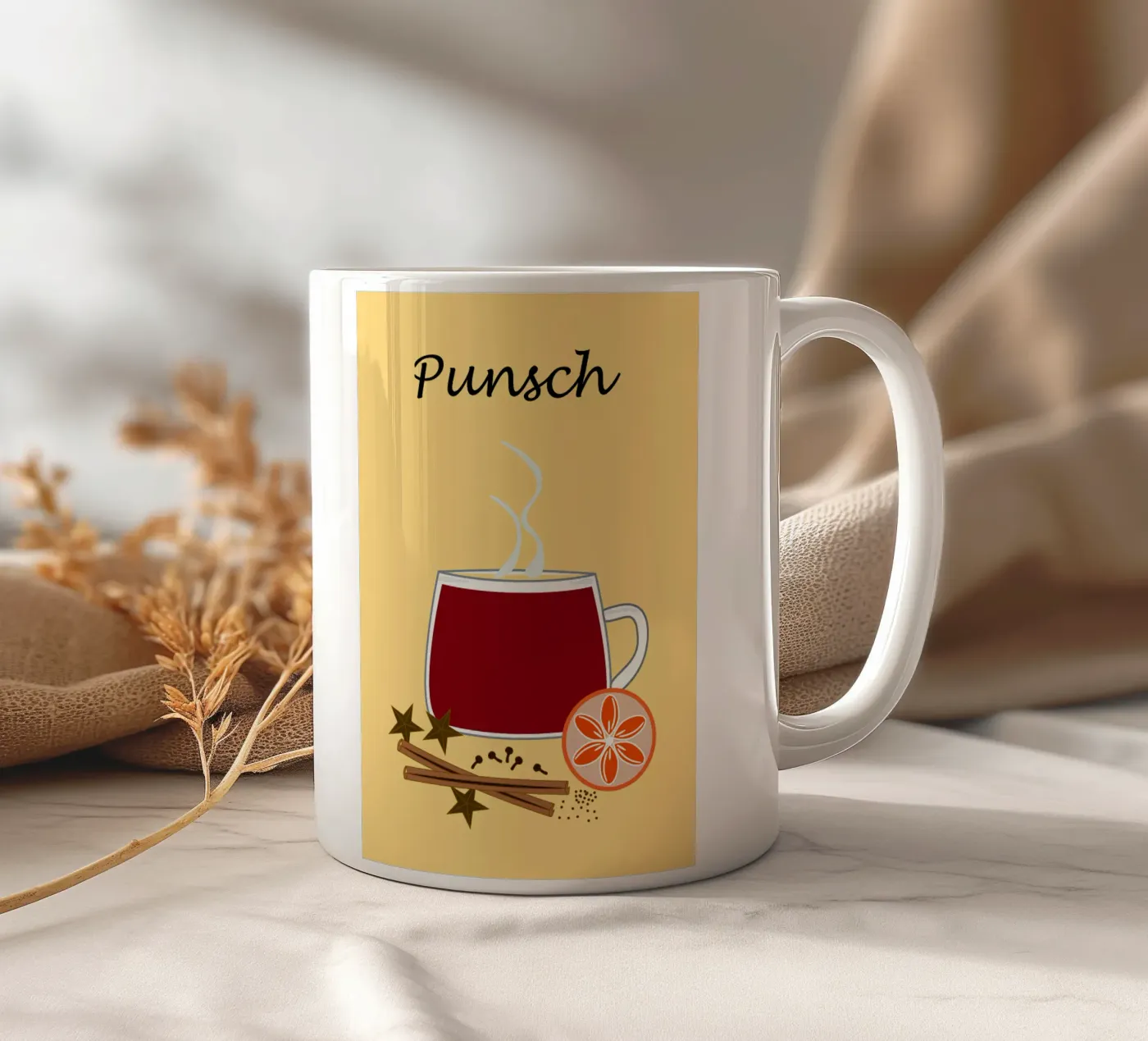 Punch ceramic mug by SunflowerDE