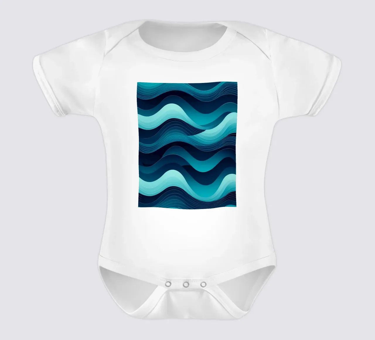 L'abbraccio dell'oceano body neonato maniche corte da Artistic-shop