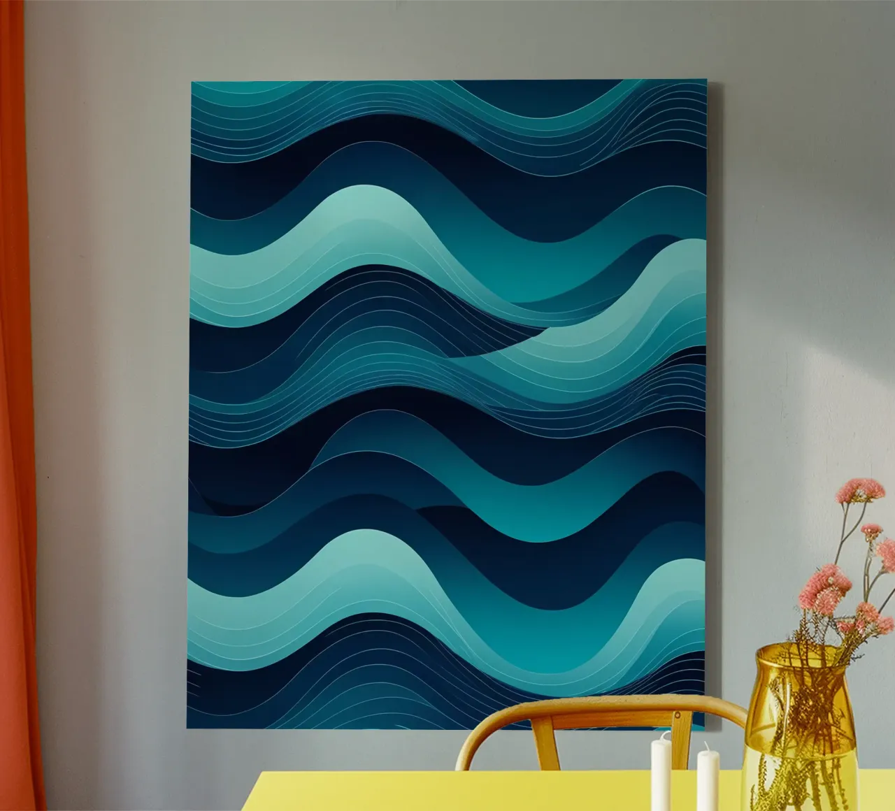 L'abbraccio dell'oceano tela con Cornice a cassetta da Artistic-shop