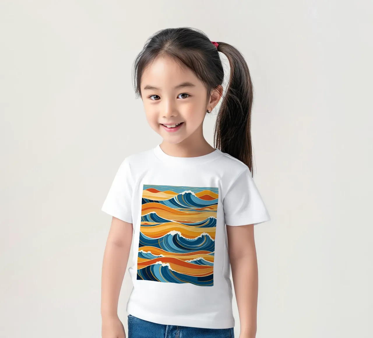 Ocean Waves in Harmony kids t-shirt by Artistic-shop