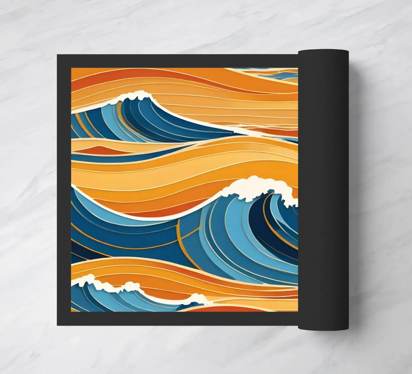 Ocean Waves in Harmony doormat by Artistic-shop
