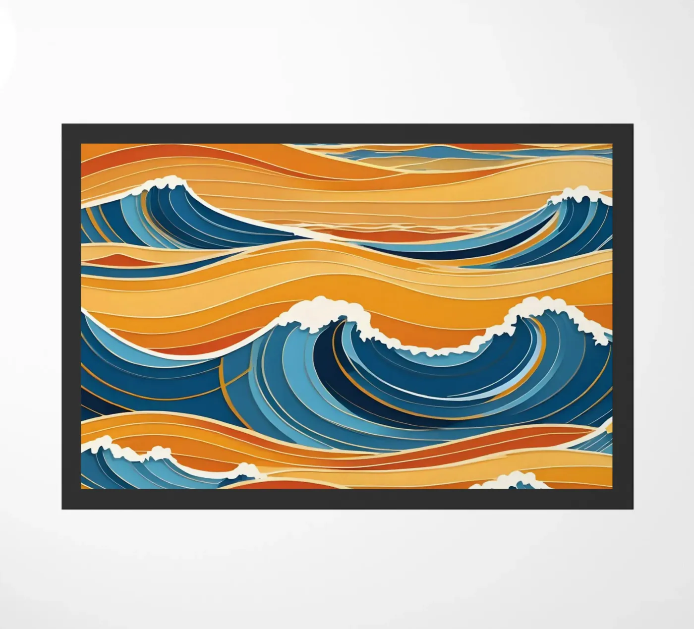 Ocean Waves in Harmony doormat by Artistic-shop
