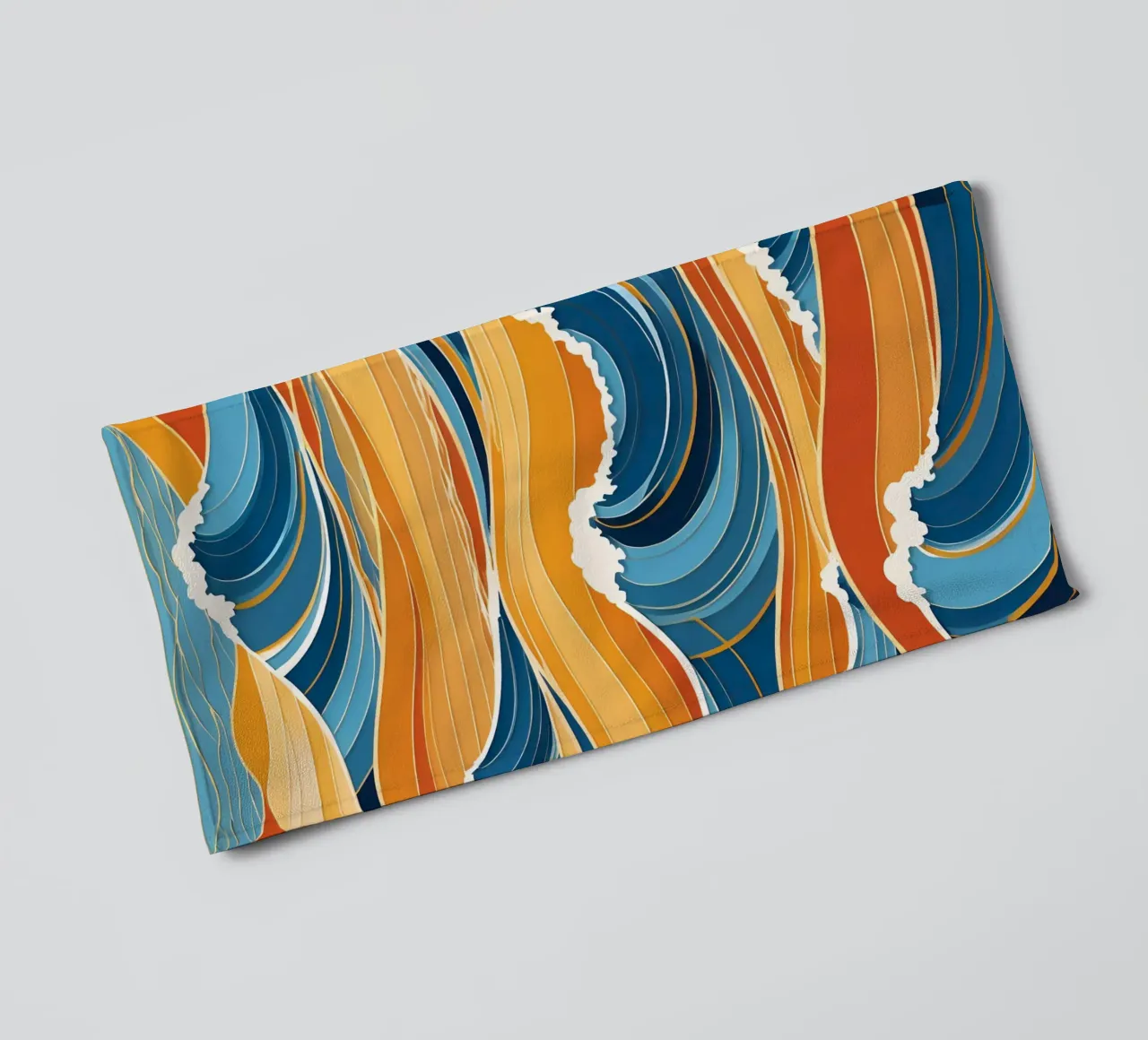 Ocean Waves in Harmony towel by Artistic-shop