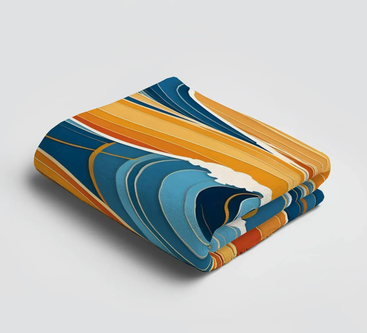Ocean Waves in Harmony towel by Artistic-shop