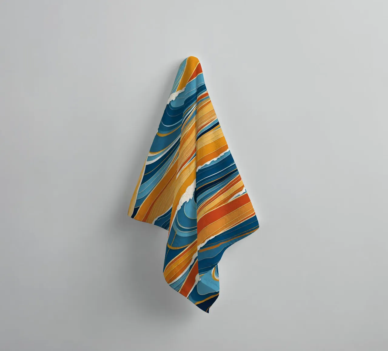 Ocean Waves in Harmony towel by Artistic-shop