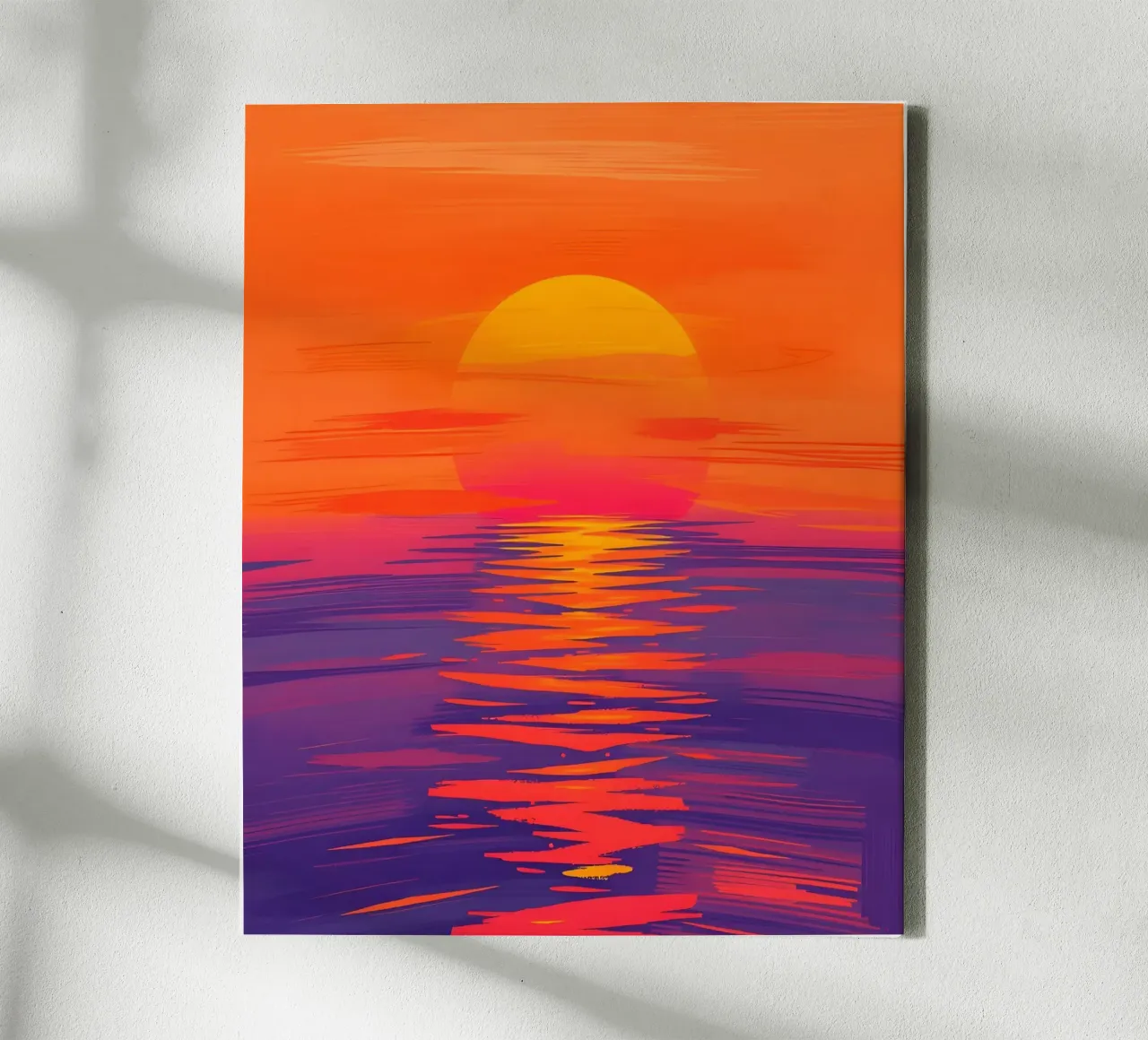 Zonsondergang Symfonie canvas met Baklijst van Artistic-shop