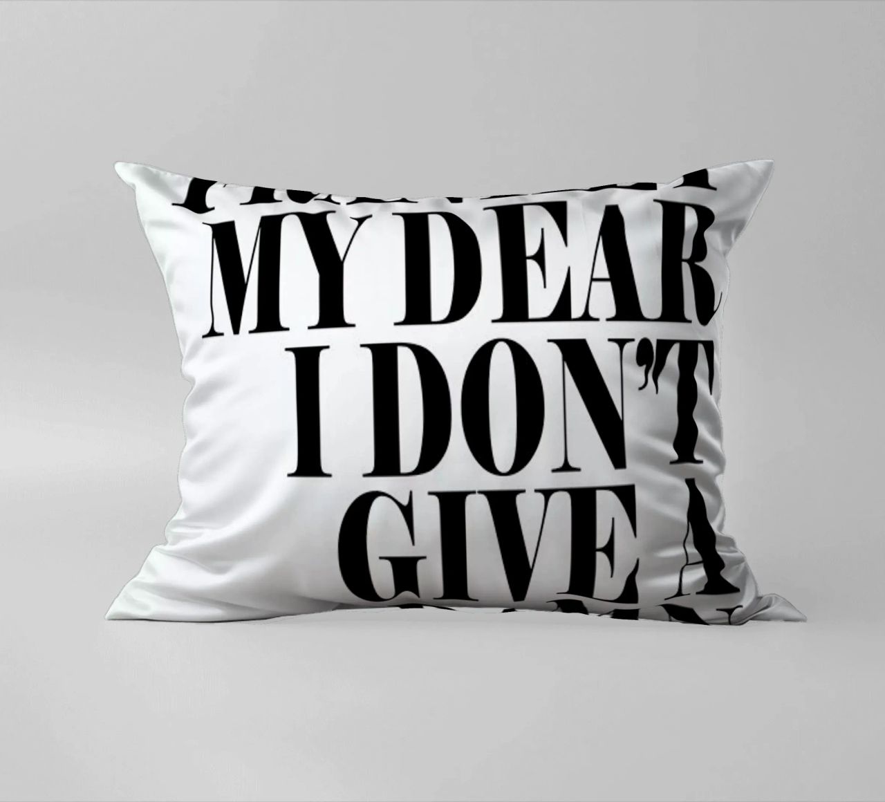 Frankly My Dear I Don’t Give A Damn decorative cushion by Honeymoon Hotel
