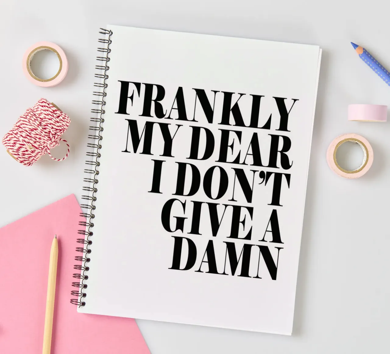 Frankly My Dear I Don’t Give A Damn cuaderno de espiral de Honeymoon Hotel