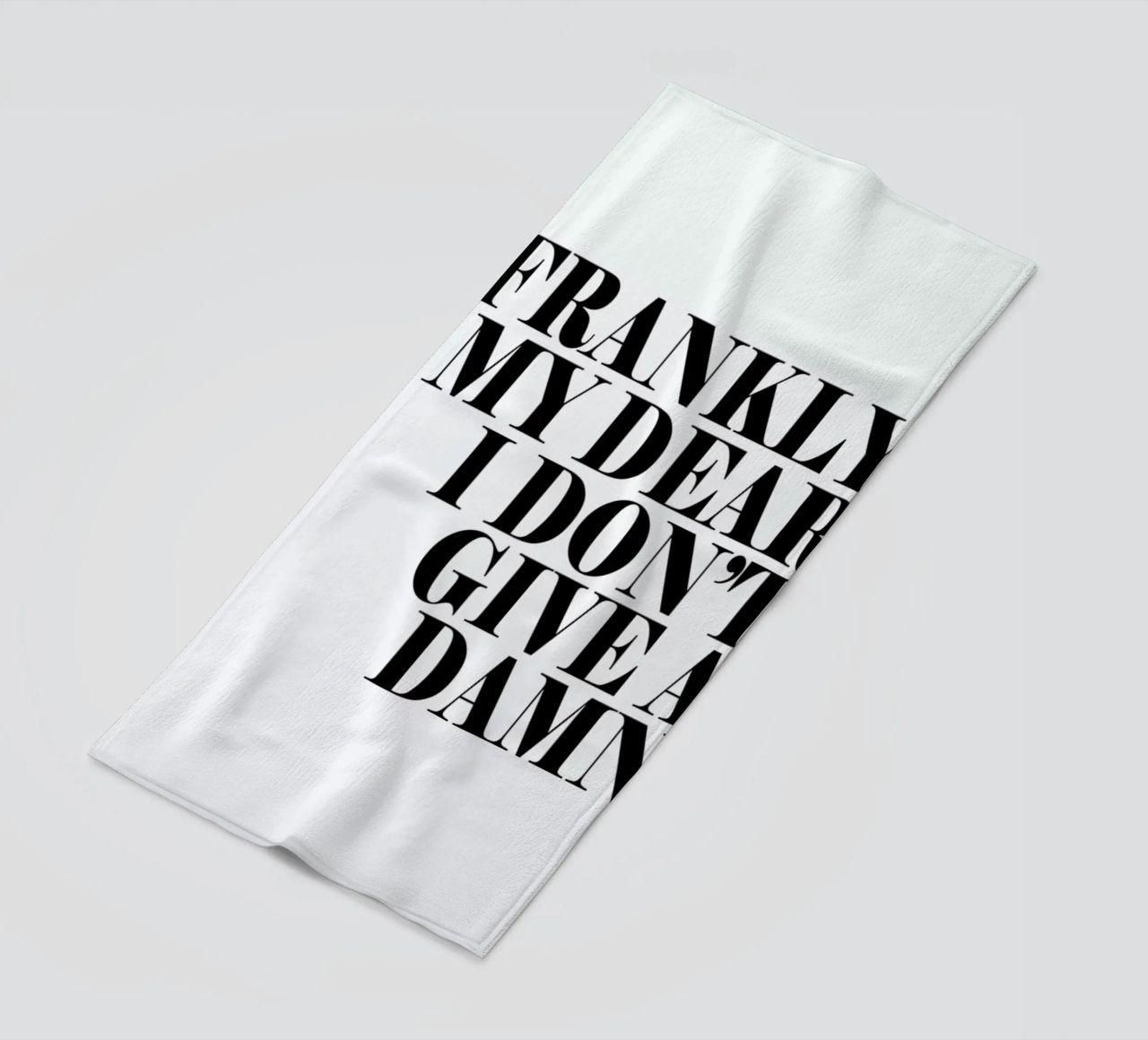 Frankly My Dear I Don’t Give A Damn beach towel by Honeymoon Hotel