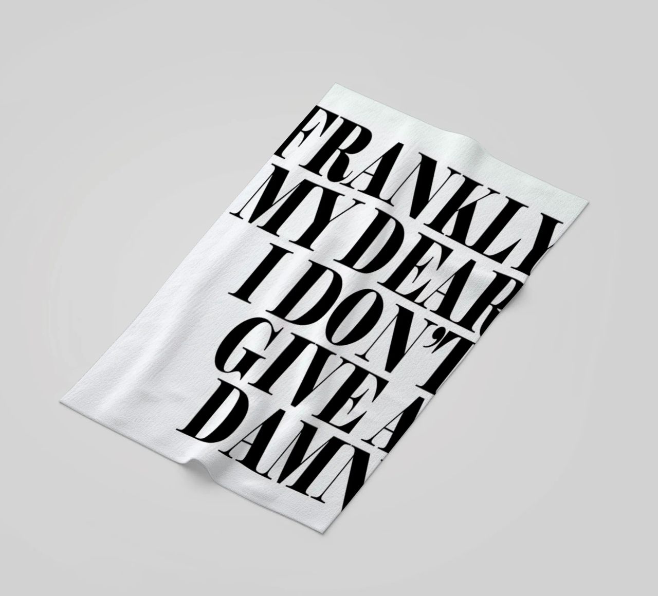 Frankly My Dear I Don’t Give A Damn beach towel by Honeymoon Hotel