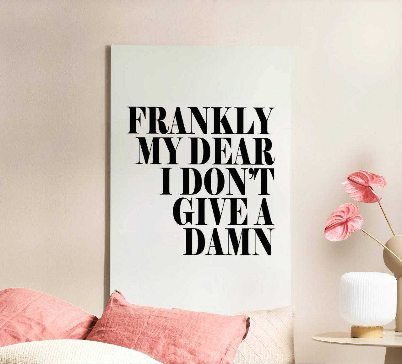 Frankly My Dear I Don’t Give A Damn canvas by Honeymoon Hotel