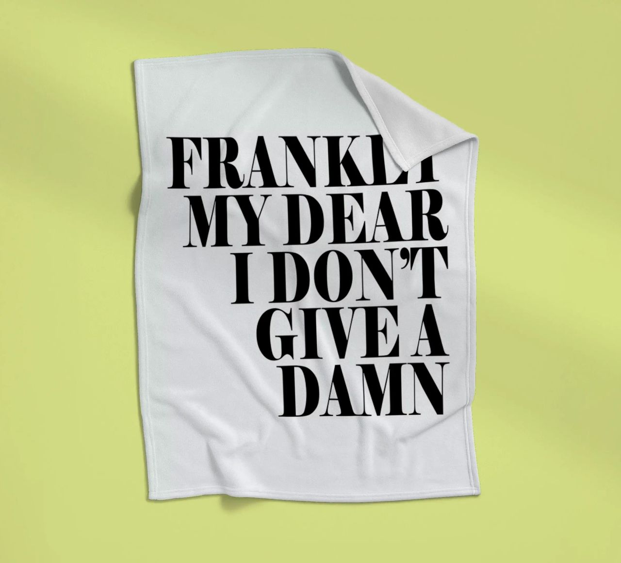 Frankly My Dear I Don’t Give A Damn fleece blanket by Honeymoon Hotel