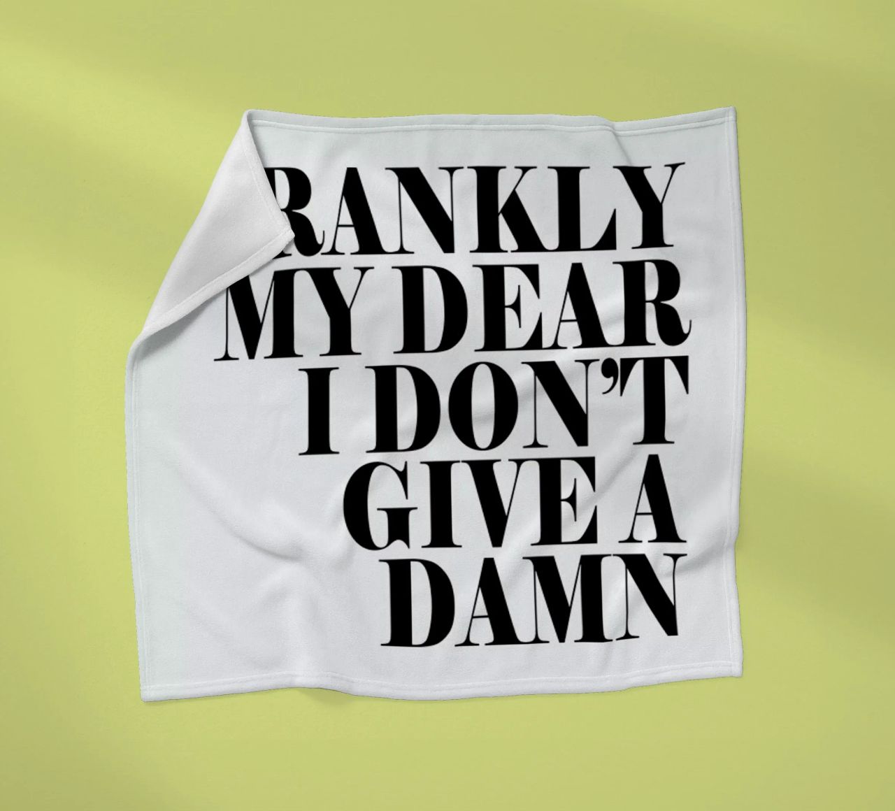 Frankly My Dear I Don’t Give A Damn fleece blanket by Honeymoon Hotel