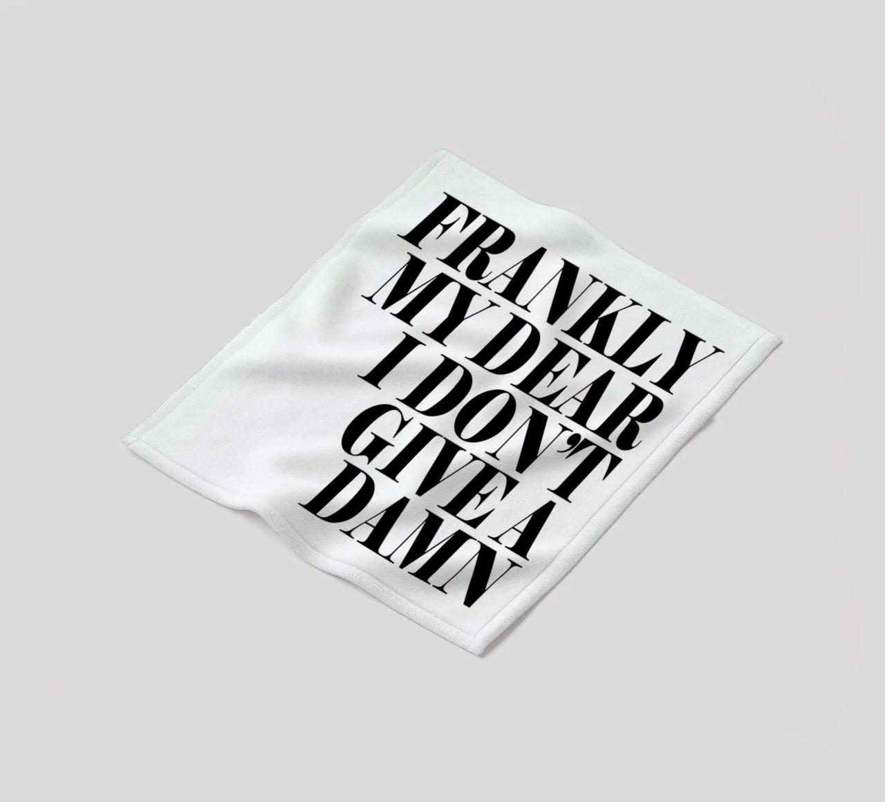 Frankly My Dear I Don’t Give A Damn fleece blanket by Honeymoon Hotel