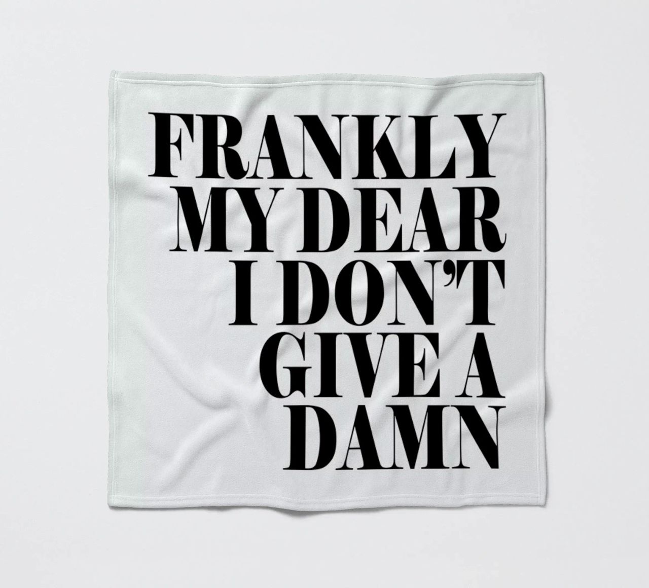 Frankly My Dear I Don’t Give A Damn fleece blanket by Honeymoon Hotel
