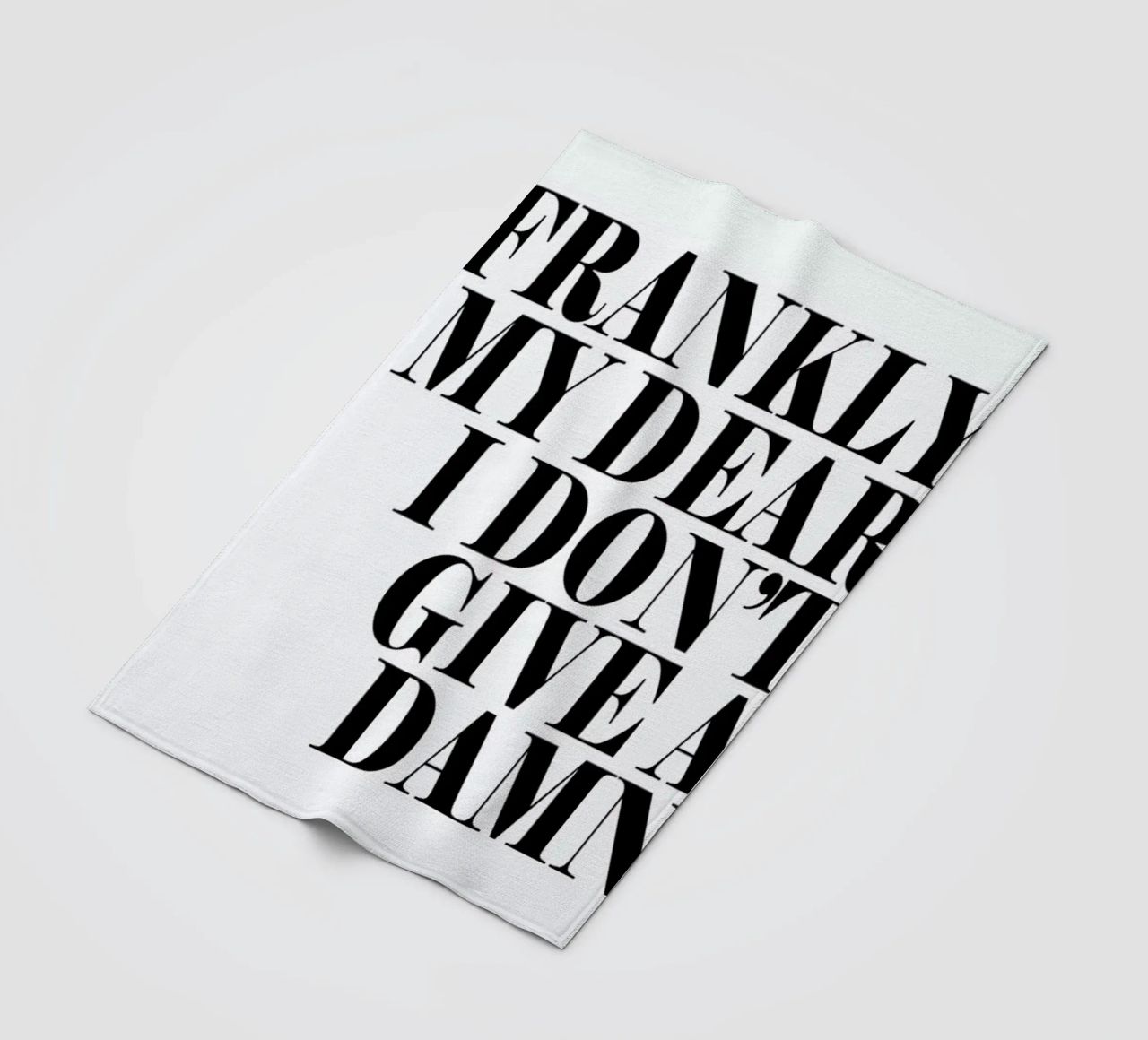 Frankly My Dear I Don’t Give A Damn fleece blanket by Honeymoon Hotel