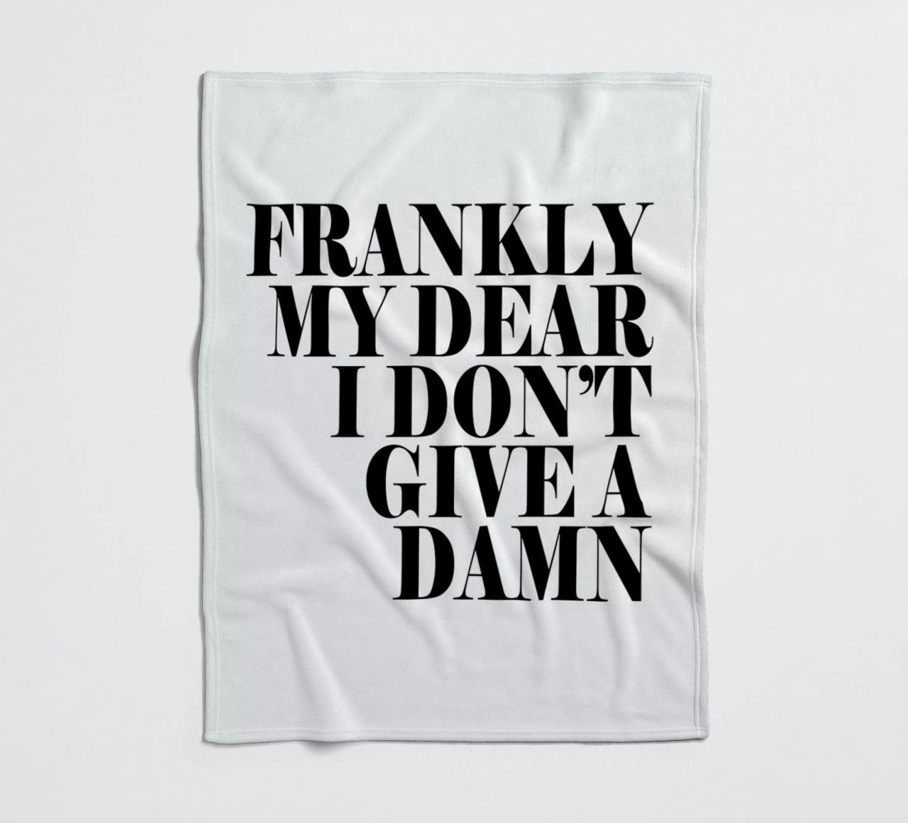 Frankly My Dear I Don’t Give A Damn fleece blanket by Honeymoon Hotel