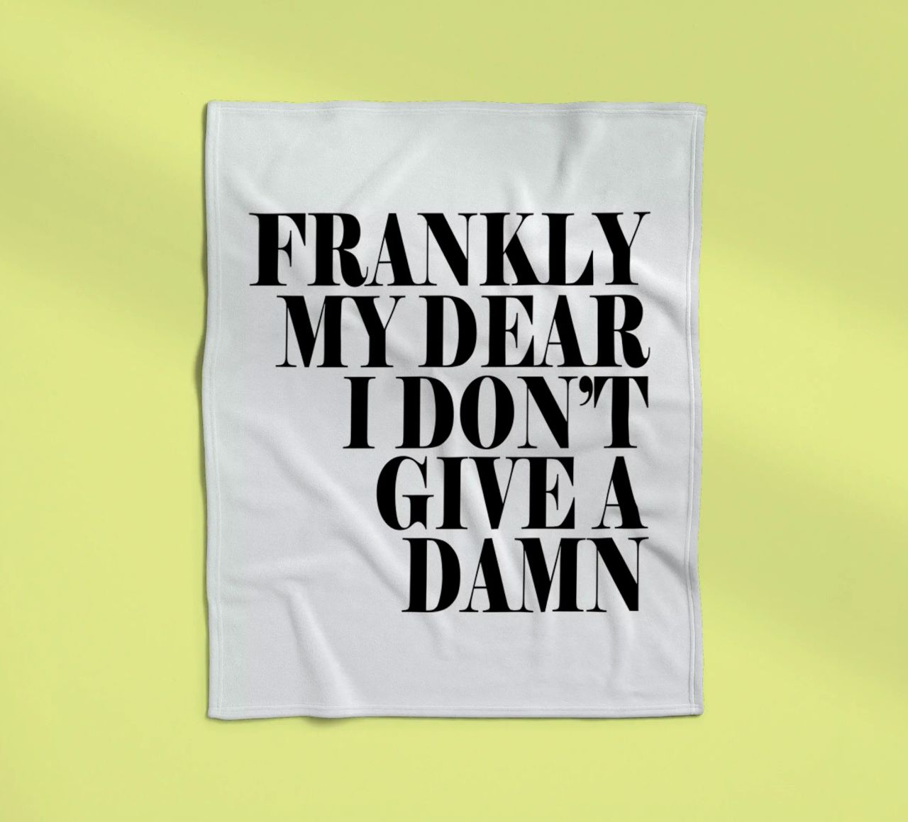 Frankly My Dear I Don’t Give A Damn fleece blanket by Honeymoon Hotel