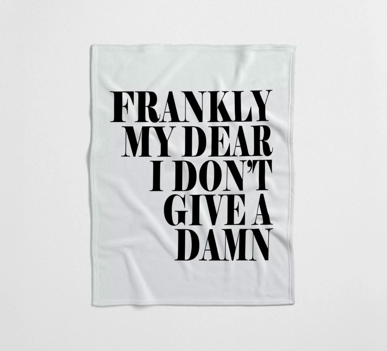 Frankly My Dear I Don’t Give A Damn fleece blanket by Honeymoon Hotel