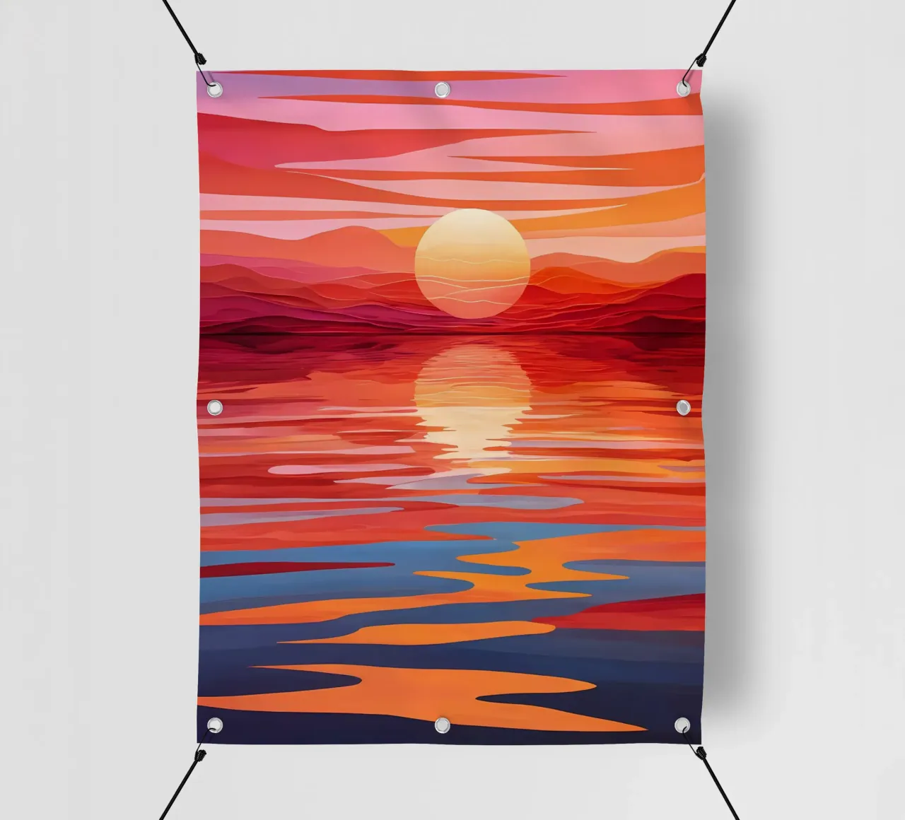 Riflessioni sull'ora d'oro telo in pvc da Artistic-shop